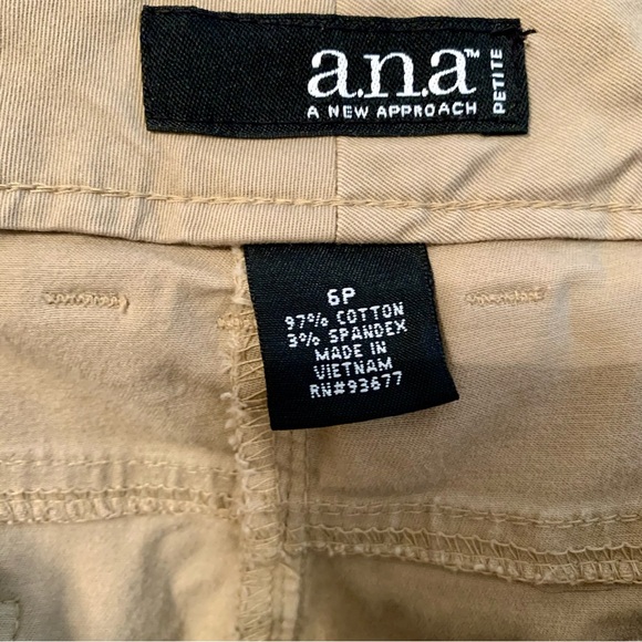 ANA BRAND Tan Crop Cargo Pants size 6 Petite - Picture 7 of 7
